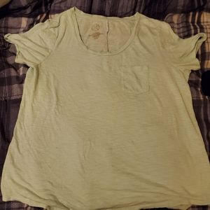 Maurices 24/7 Light Green Scoop Neck Tee size 1X
